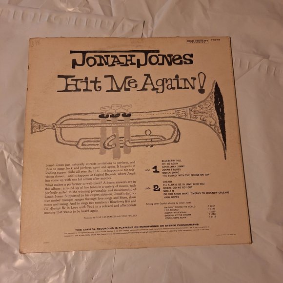 jonah jones hit me again lp record - Picture 6 of 6